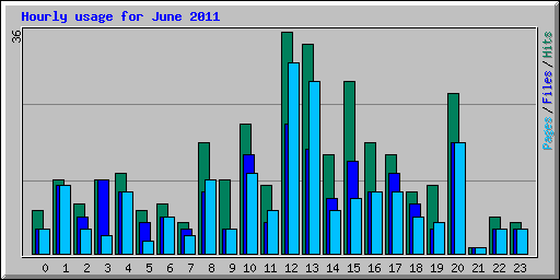 Hourly usage for June 2011